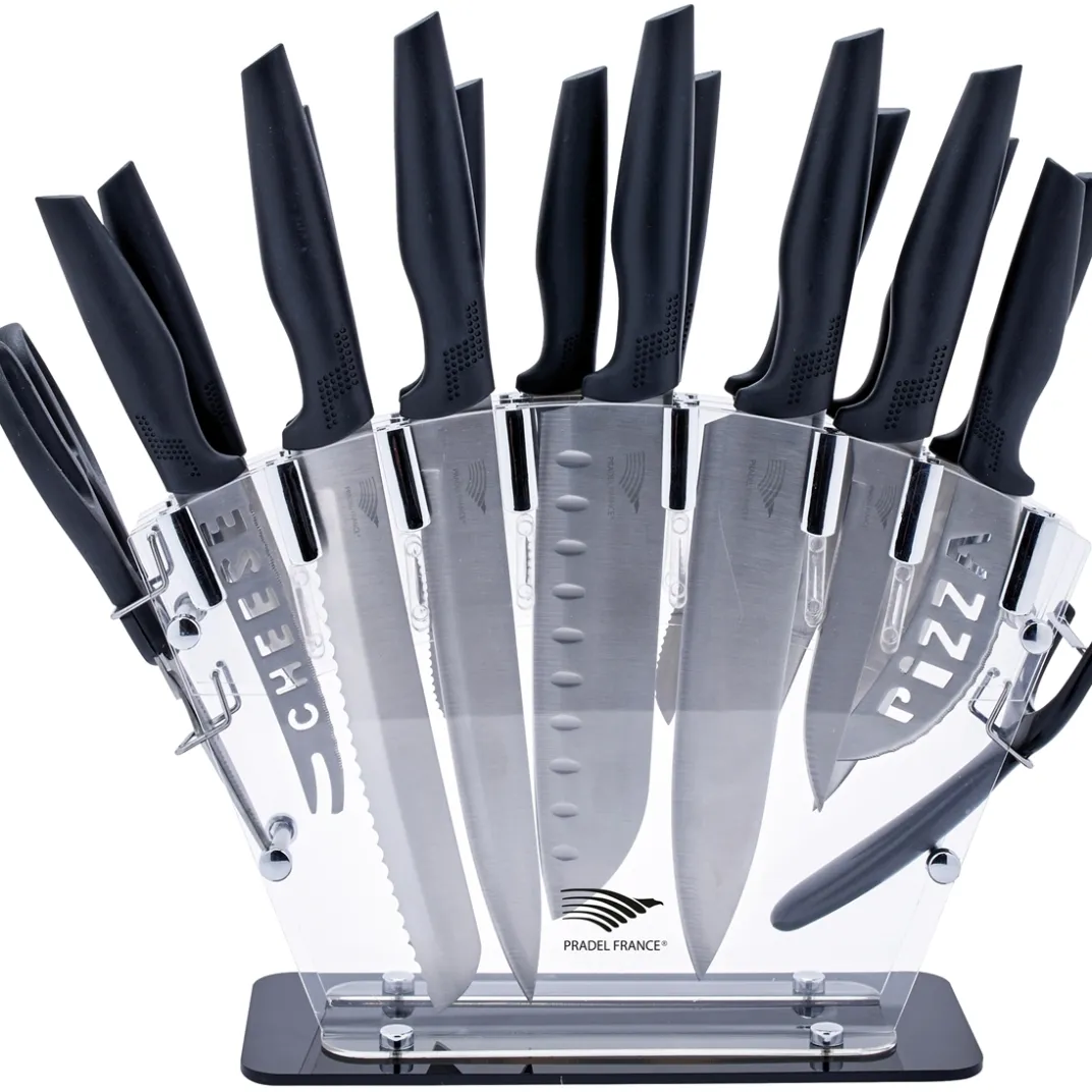 Découpe|Tempsl Bloc de couteaux 17 pièces Pradel France ®