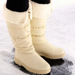 Chaussures, Chaussons Et Accessoires|Tempsl Bottes hautes crampons beiges ou noires