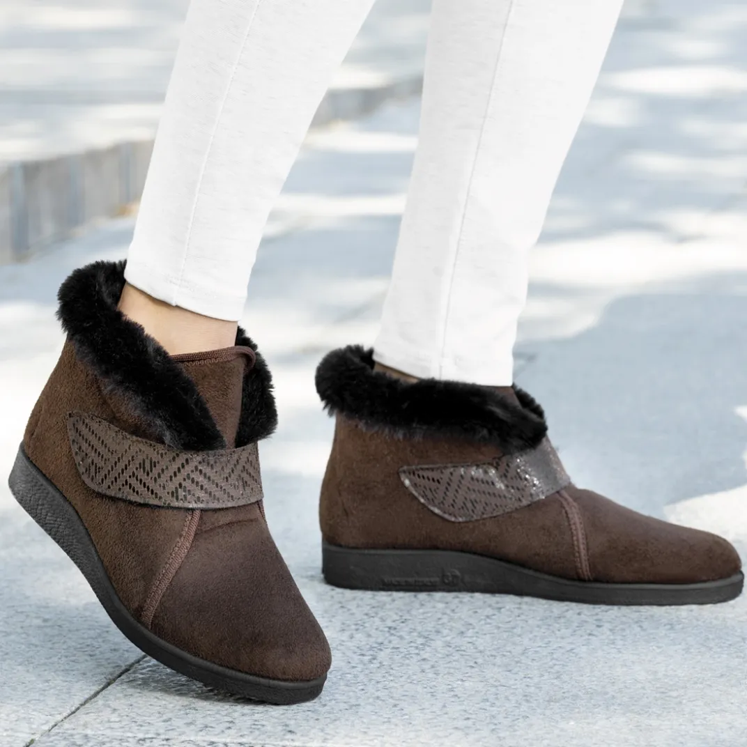 Chaussures, Chaussons Et Accessoires|Tempsl Bottines fourrées Pédilège Bella noir ou marron