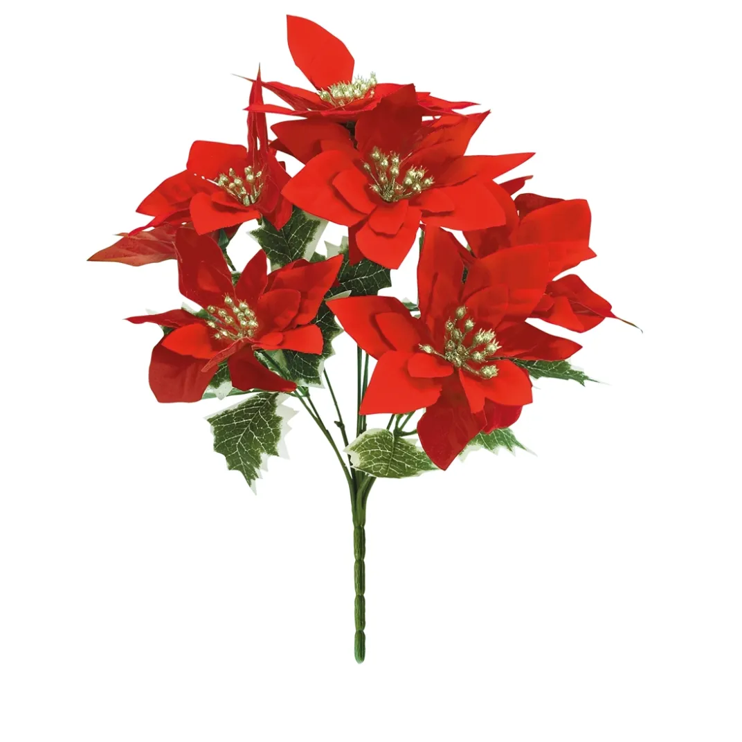 Décorations Intérieures Noël|Décorations|Tempsl Bouquet poinsettia Rouge