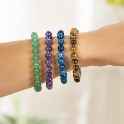 Sacs, Bijoux Et Accessoires|Idées Cadeaux Noël|Tempsl Bracelet pierre naturelle