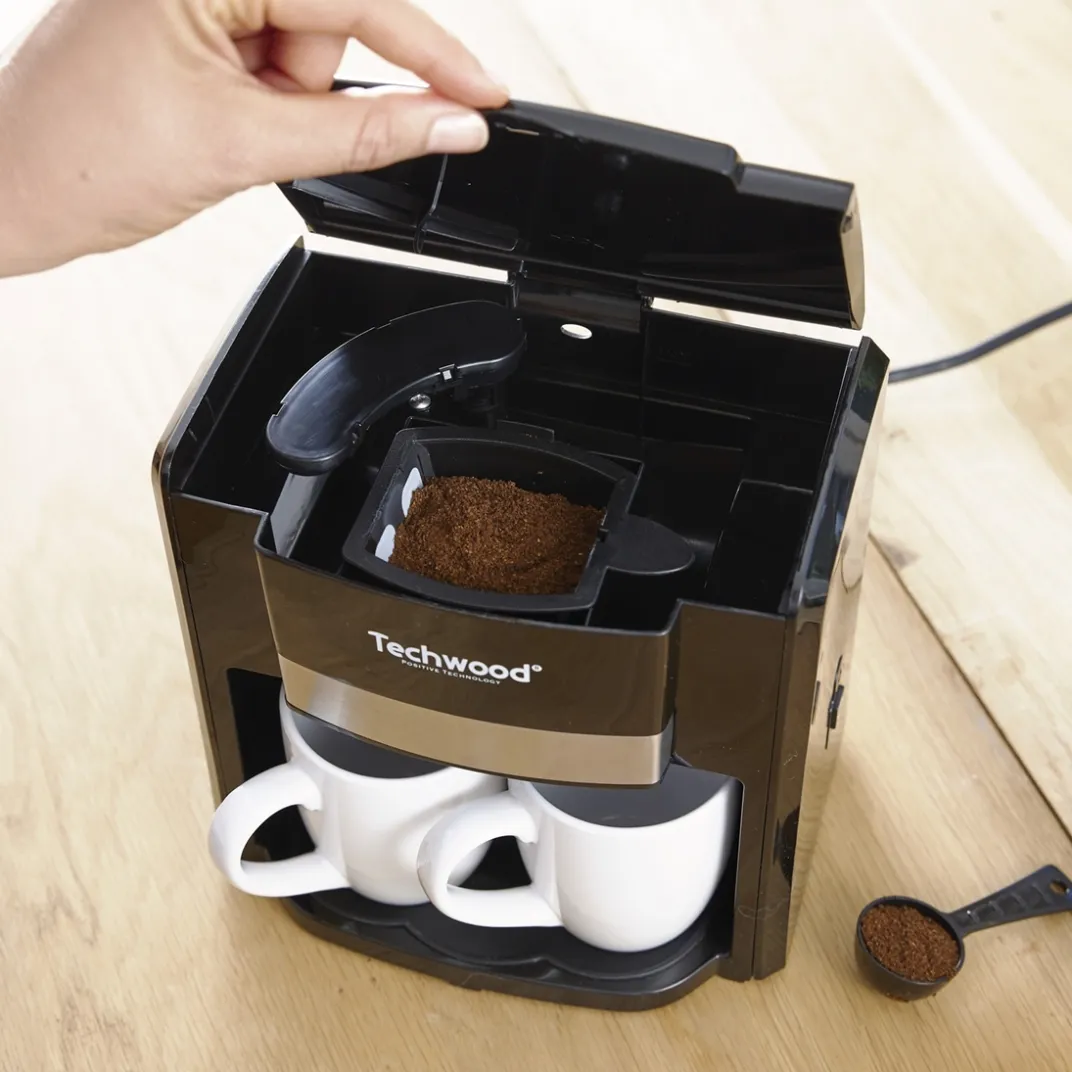 Petit Électroménager|Tempsl Cafetière duo Techwood