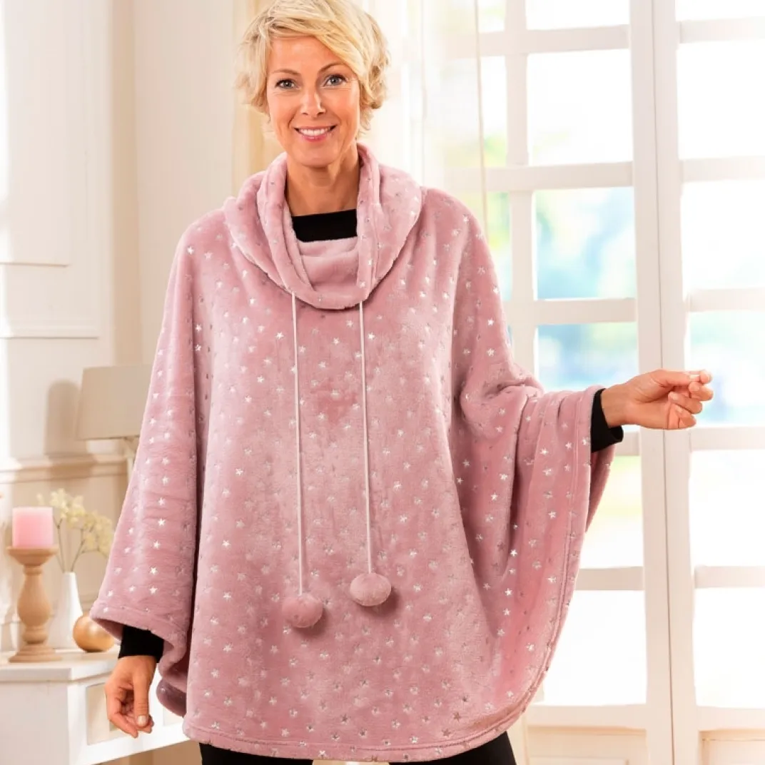 Idées Cadeaux Noël|Vêtements|Tempsl Cape étoiles rose
