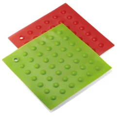 Ustensiles De Cuisine Malins|Tempsl 2 carrés silicone rouge/vert