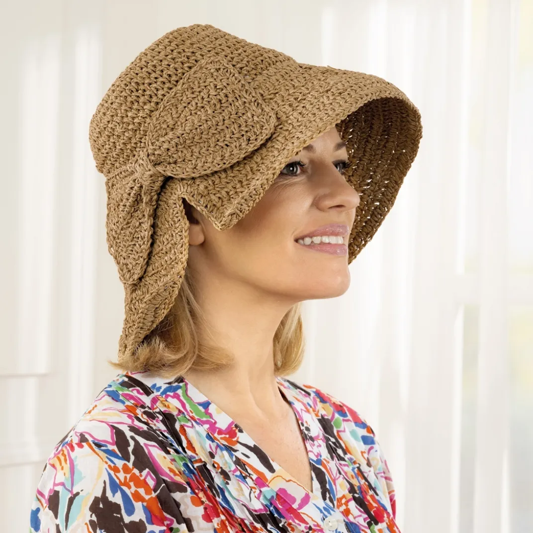 Sacs, Bijoux Et Accessoires|Tempsl Chapeau macramé avec noeud