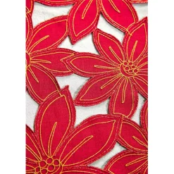 Décorations Intérieures Noël|Table De Noël|Tempsl Chemin de table poinsettias découpe