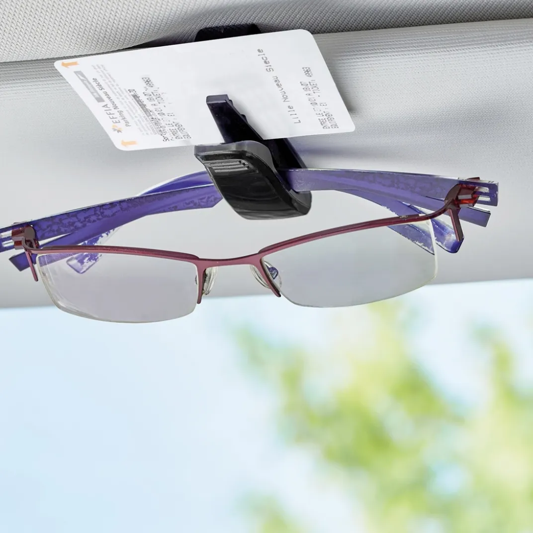 Accessoires Voiture|Tempsl 2 clips lunettes pare-soleil