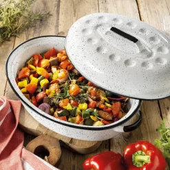 Cuisson Et Accessoires|Tempsl Cocotte Roaster blanc ou noir