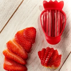 Accessoires Pâtisserie Et Confiture|Ustensiles De Cuisine Malins|Tempsl Coupe-fraises 3 en 1