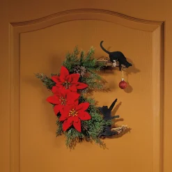 Décorations Intérieures Noël|Décorations|Tempsl Couronne chats