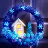 Décorations Intérieures Noël|Décorations Extérieures Noël|Tempsl Couronne lumineuse