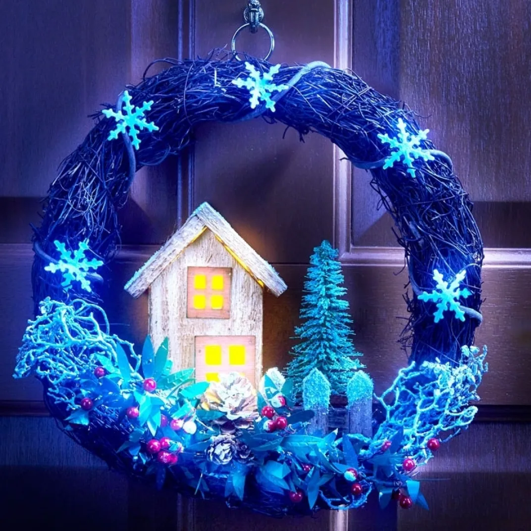 Décorations Intérieures Noël|Décorations Extérieures Noël|Tempsl Couronne lumineuse