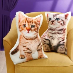 Décorations|Tempsl Coussin forme chaton Roux