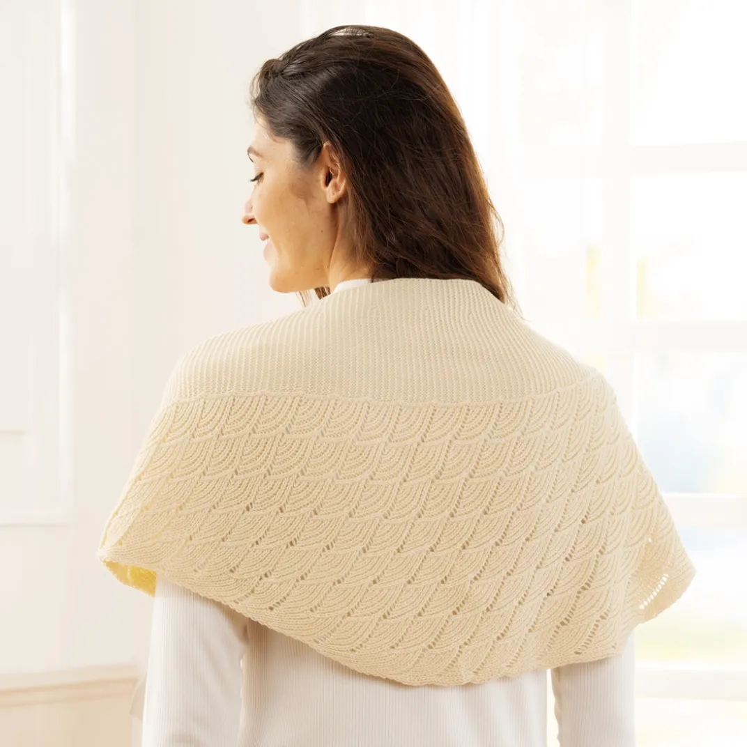 Idées Cadeaux Noël|Vêtements|Tempsl Couvre-épaules maille beige