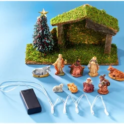 Décorations Intérieures Noël|Décorations|Tempsl Crèche de Noël LED