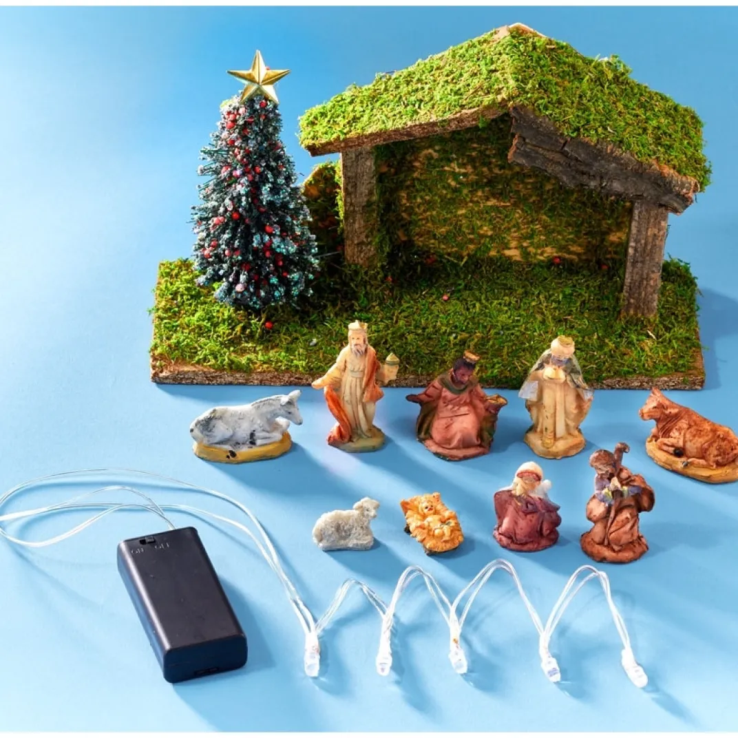 Décorations Intérieures Noël|Décorations|Tempsl Crèche de Noël LED