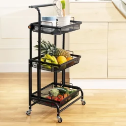 Organisation Et Entretien|Décorations Cuisine|Tempsl Desserte 3 tiroirs
