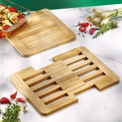 Décorations Cuisine|Art De La Table|Tempsl Dessous de plat extensible bambou