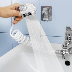 Accessoires Bricolage Et Astuces|Tempsl Douchette avec tuyau spirale et support
