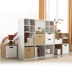 Décorations|Petits Meubles|Tempsl Etagère 4 cases blanche ou bois