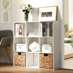 Décorations|Petits Meubles|Tempsl Etagère de rangement 9 cases