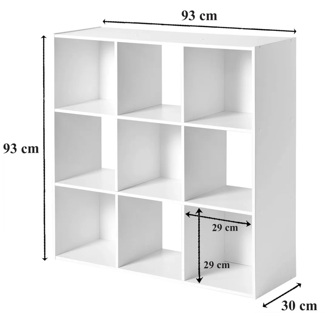Décorations|Petits Meubles|Tempsl Etagère de rangement 9 cases