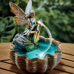 Décorations Jardin Et Extérieur|Tempsl Fée à la fontaine