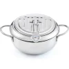 Cuisson Et Accessoires|Tempsl Friteuse inox couvercle grille