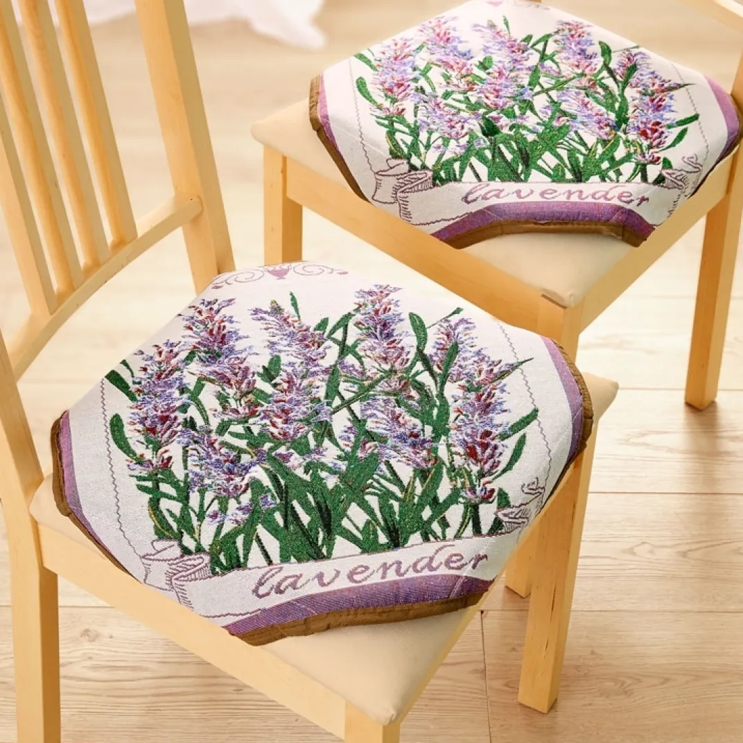 Décorations|Tempsl 2 galettes de chaise lavande
