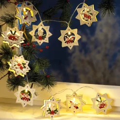 Décorations Intérieures Noël|Décorations|Tempsl Guirlande 10 étoiles