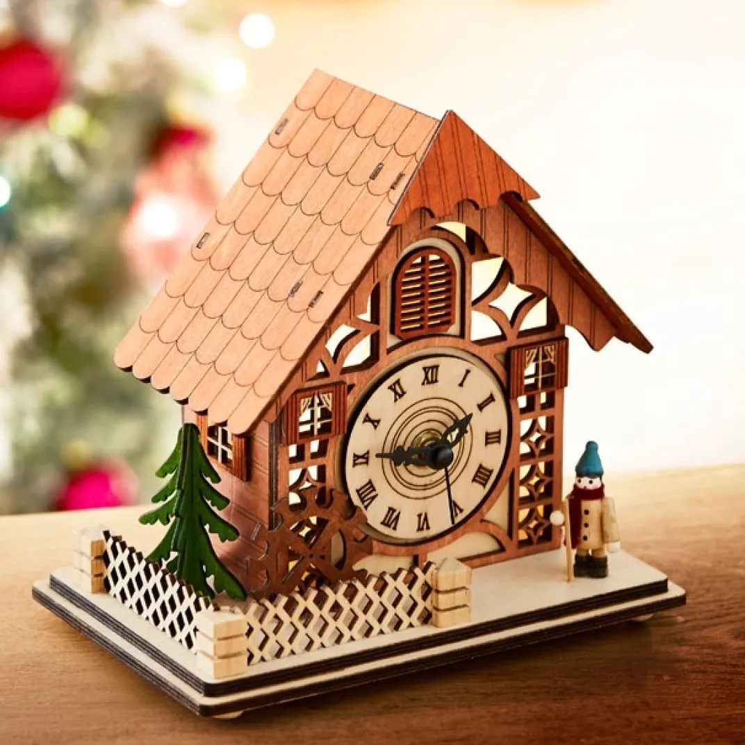Décorations Intérieures Noël|Décorations|Tempsl Horloge chalet