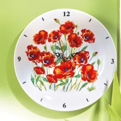 Décorations|Tempsl Horloge coquelicots