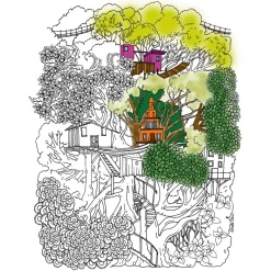 Loisirs Créatifs|Tempsl 20 illustrations à colorier - Villes sauvages