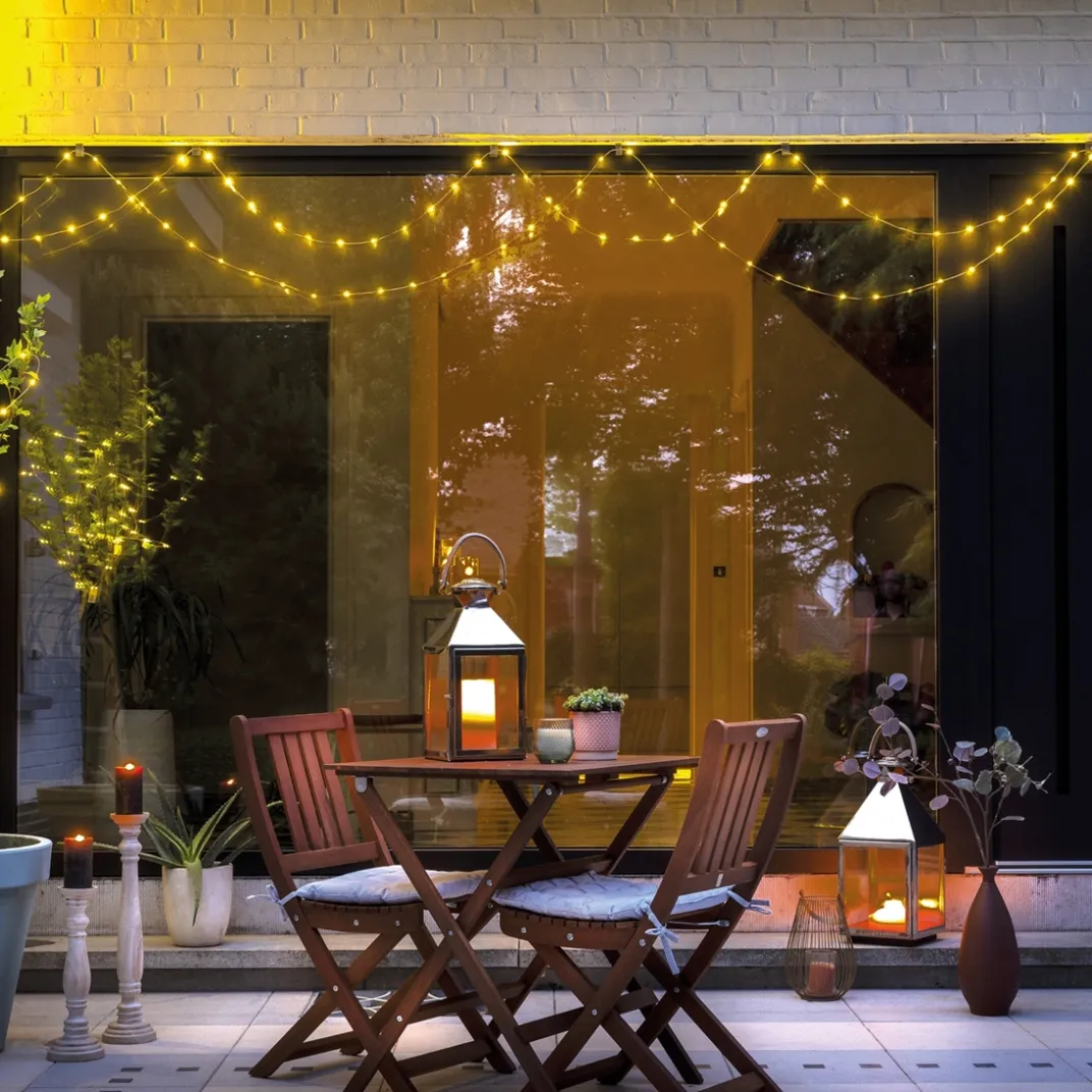 Décorations Jardin Et Extérieur|Tempsl Lampe et guirlande ajustable nomade