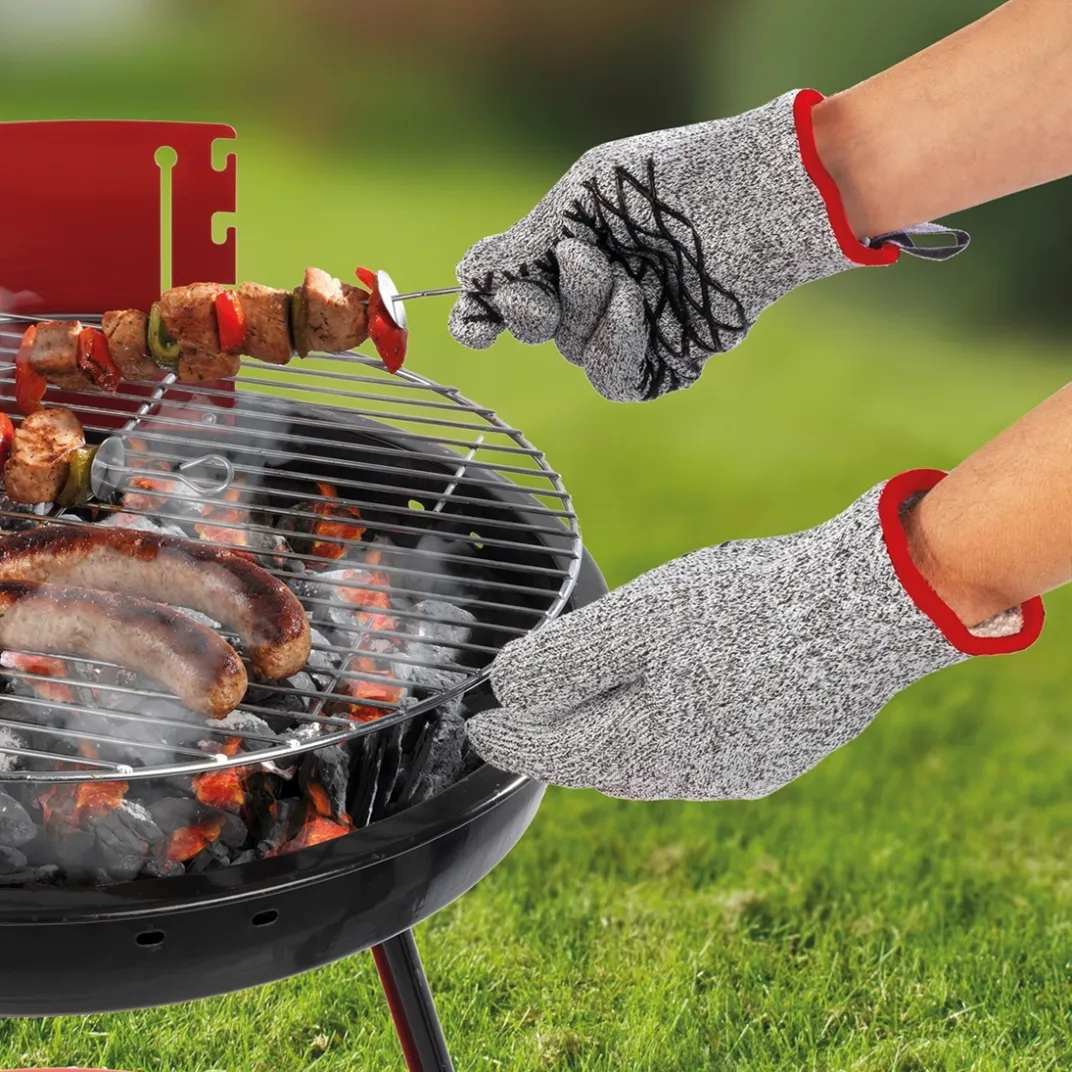 Cuisson Et Accessoires|Découpe|Tempsl La paire de gants 2 en 1 anti-coupure et anti-brûlure