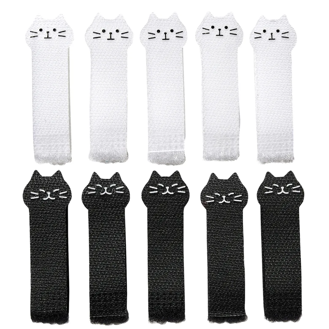 Accessoires Bureau|Tempsl Lot de 10 attaches câbles chats