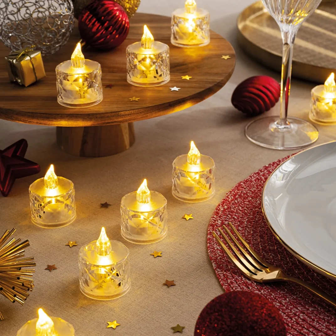 Décorations Intérieures Noël|Décorations|Tempsl Lot de 12 bougies LED