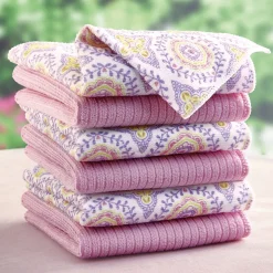 Organisation Et Entretien|Matériels De Nettoyage|Tempsl Lot de 6 chiffons microfibres ispahan