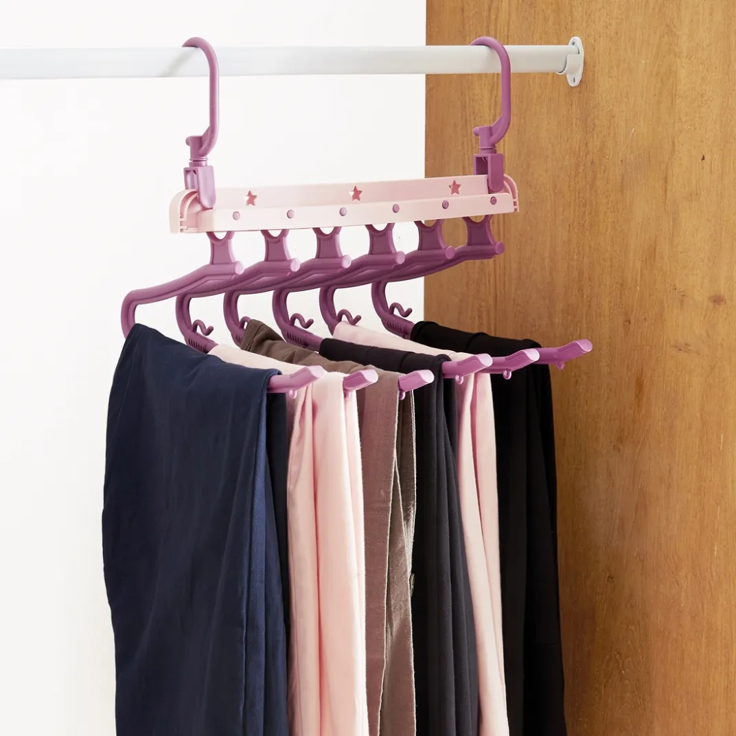 Housses Et Accessoires De Rangement|Tempsl Lot de 2 cintres pantalons pliables