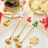 Table De Noël|Art De La Table|Tempsl Lot de 4 cuillères de Noël