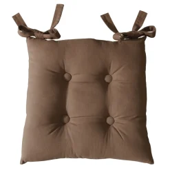 Décorations|Tempsl Lot de 2 galettes de chaise carrées Marron
