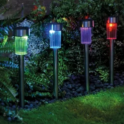 Décorations Jardin Et Extérieur|Tempsl Lot de 10 lampes solaires Blanches
