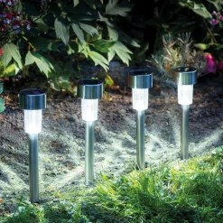 Décorations Jardin Et Extérieur|Tempsl Lot de 10 lampes solaires Blanches