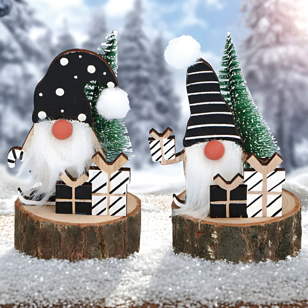 Décorations Intérieures Noël|Décorations|Tempsl Lot de 2 lutins de Noël