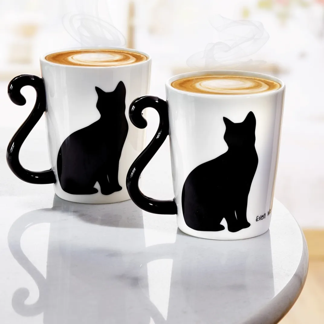 Art De La Table|Tempsl Lot de 2 mugs anses chat