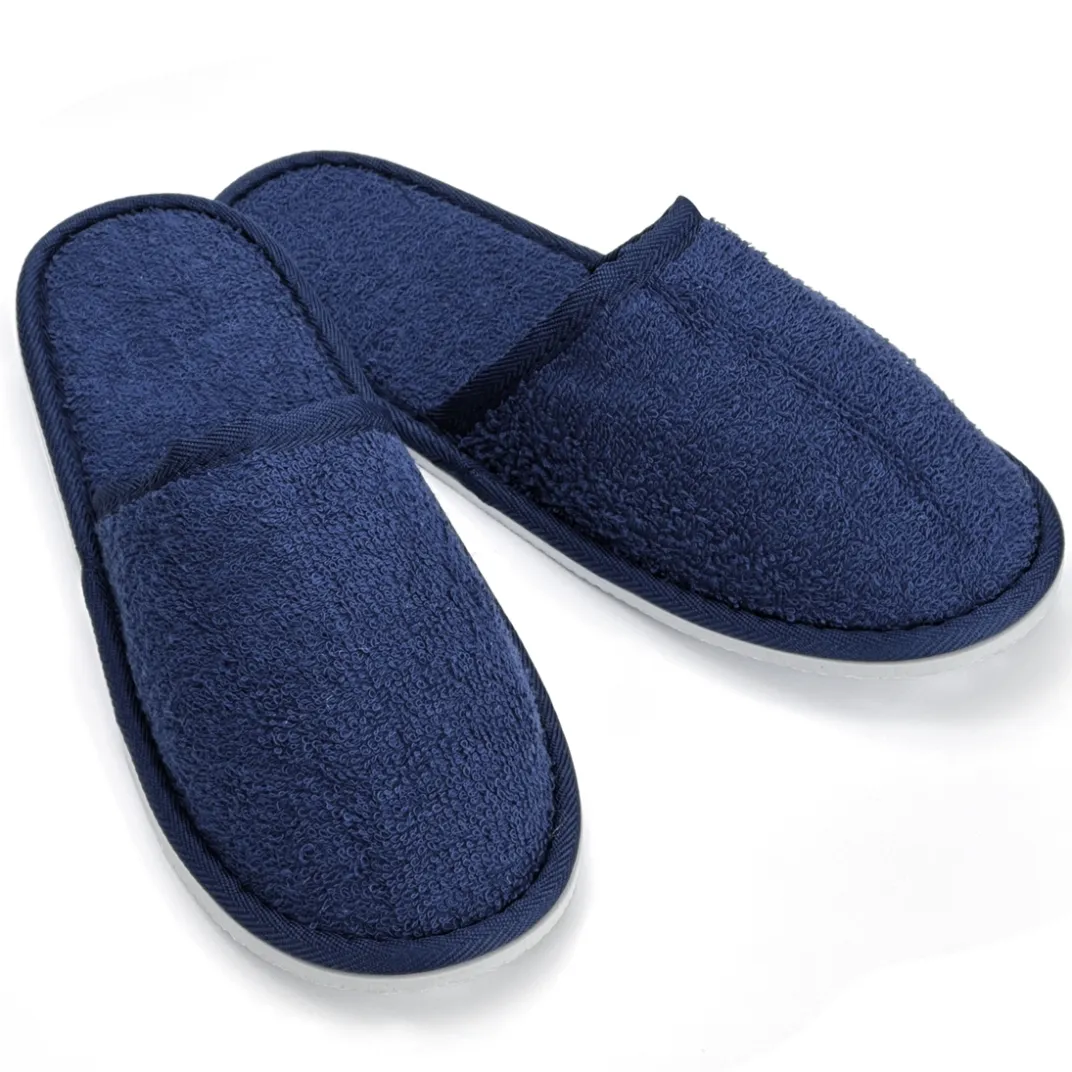 Salle De Bain Et Hygiène|Tempsl Lot de 2 paires de chaussons bain Bleu + Blanc - taille 38/39