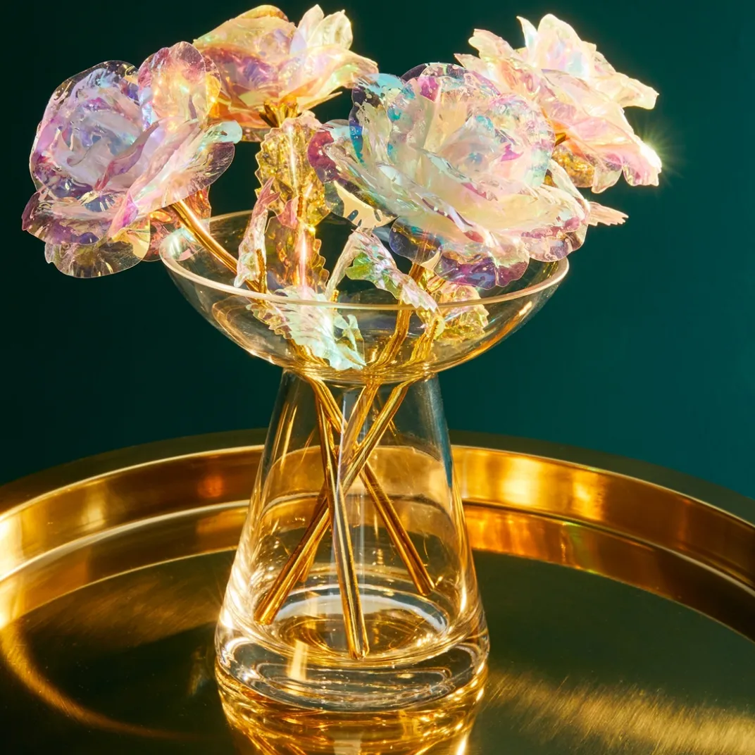 Décorations Intérieures Noël|Décorations|Tempsl Lot de 4 roses phosphorescentes