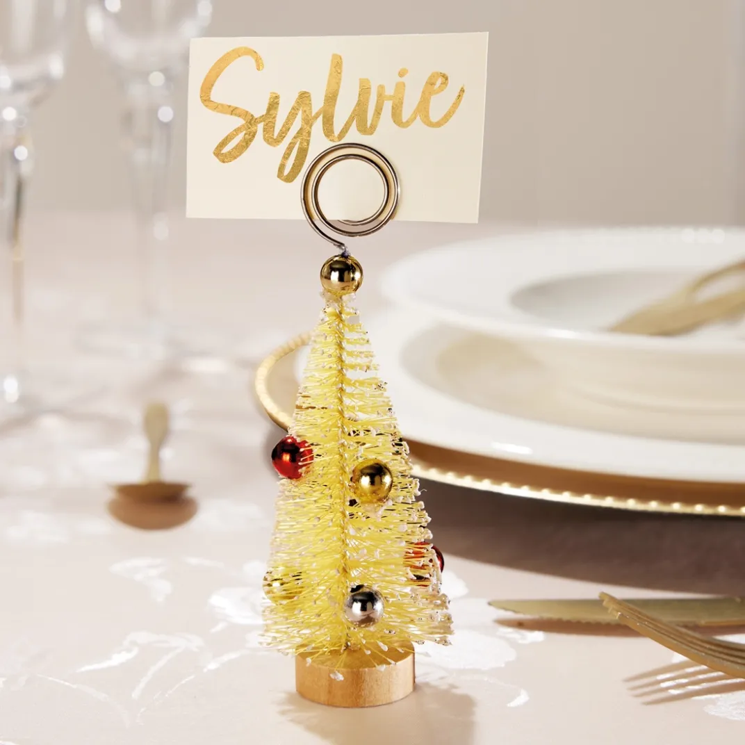 Décorations Intérieures Noël|Décorations|Tempsl Lot de 4 sapins dorés