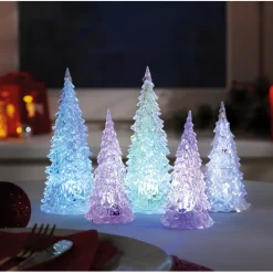 Décorations Intérieures Noël|Décorations|Tempsl Lot de 5 sapins LED