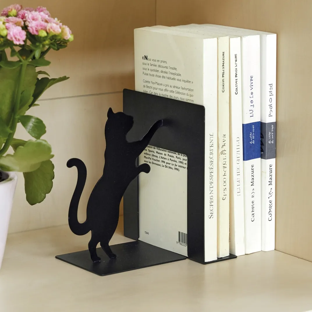 Décorations|Tempsl Lot de 2 serre-livres chats
